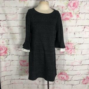 🔥5 for $25 sale🔥 Bobeau gray faux layered bell sleeve dress